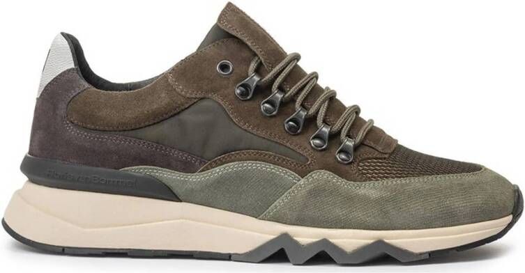 FLORIS VAN BOMMEL Lage Sneakers Heren Sfm-10135 Maat: 40⅔ Materiaal: Suède Kleur: Groen