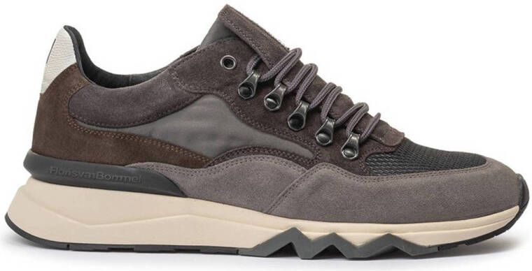 FLORIS VAN BOMMEL Lage Sneakers Heren Sfm-10135 De Zager Maat: 40⅔ Materiaal: Suède Kleur: Grijs