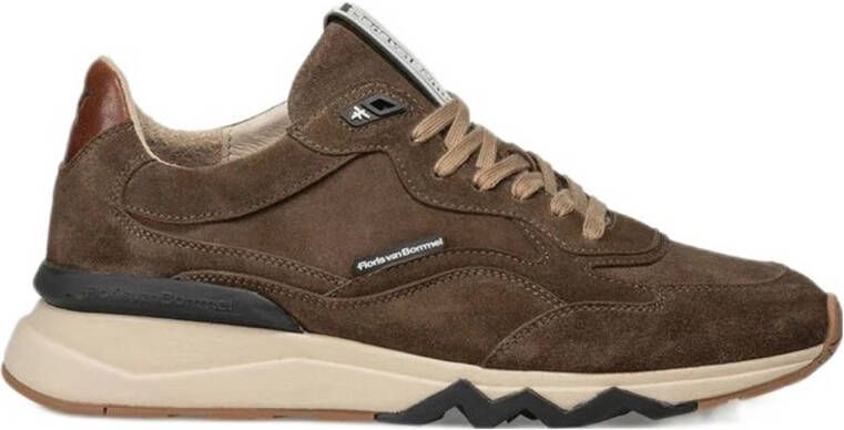 Floris van Bommel De Zager 02.00 suède sneakers donkerbruin