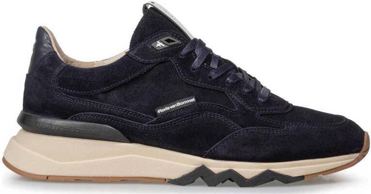 Floris van Bommel De Zager 02.03 suède sneakers donkerblauw