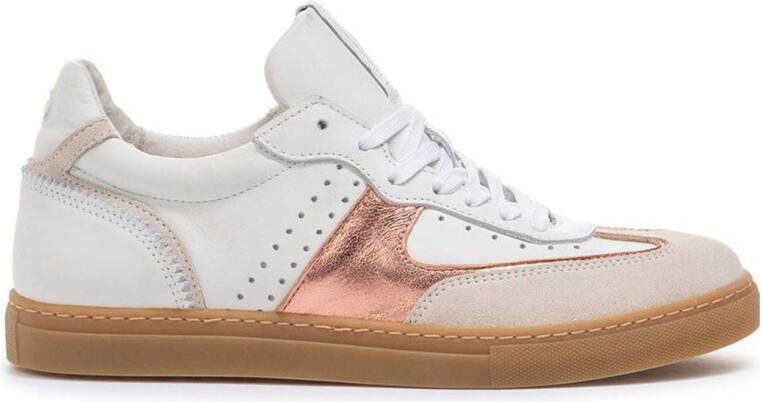 Floris van Bommel Minni 04.07 leren sneakers wit rosé