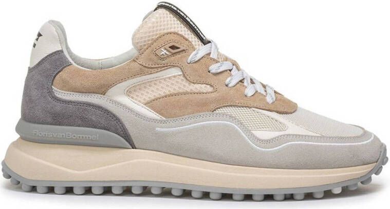 Floris van Bommel Noppi 18.38 suède sneakers beige grijs