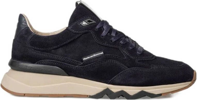 Floris van Bommel suède sneakers donkerblauw