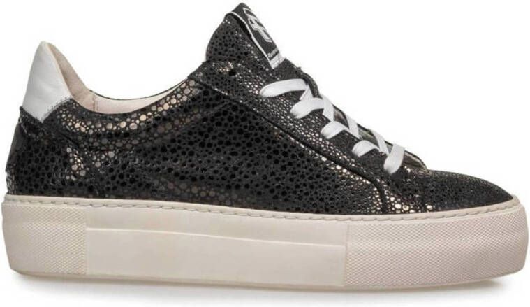 Floris van Bommel Vinni 05.31 leren sneakers zwart metallic