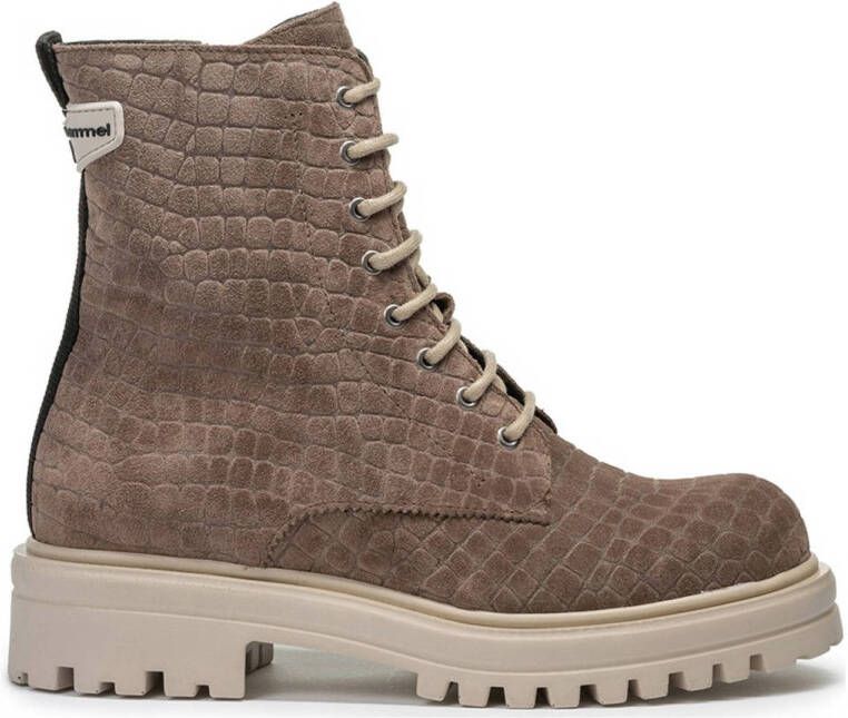 Floris van Bommel Wonki 04.23 suède veterboots taupe