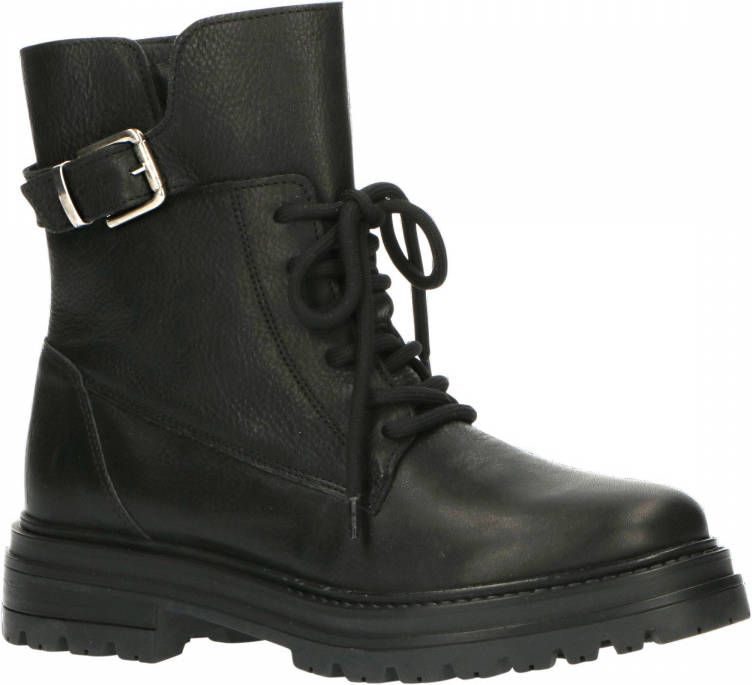 Foot Focus Carola leren veterboots zwart