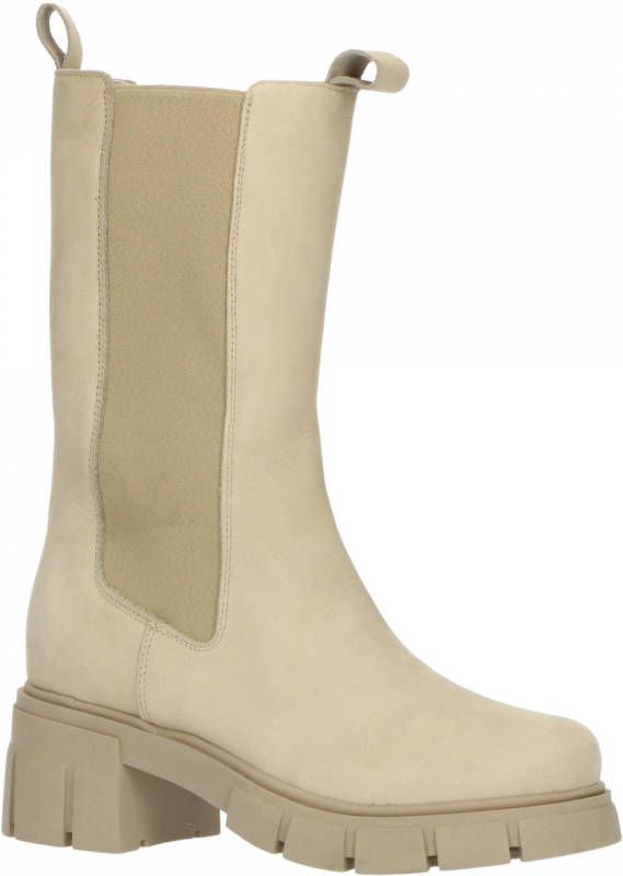 Foot Focus Simma hoge nubuck chelsea boots beige