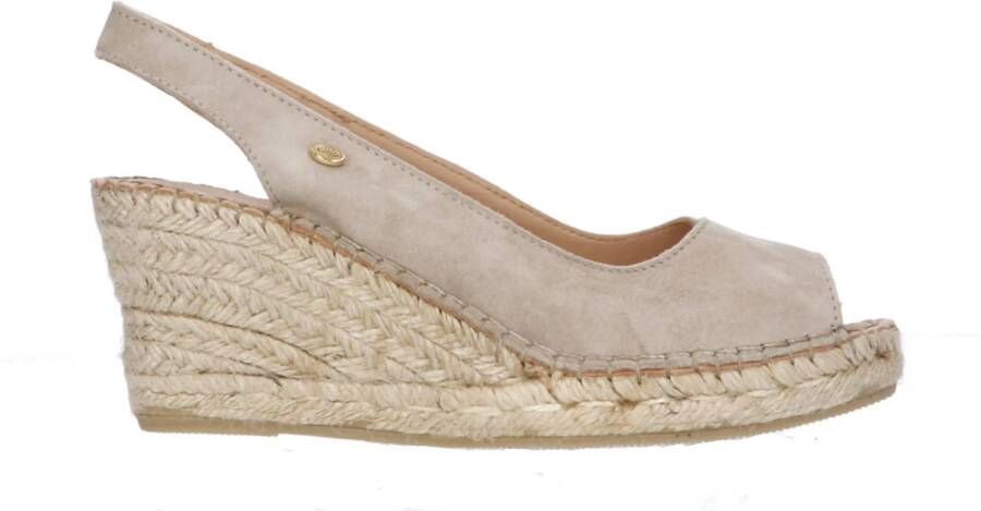 Fred de la Bretoniere Claire Beau suède espadrilles beige