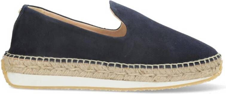 Fred de la Bretoniere Nola Loa suède espadrilles donkerblauw