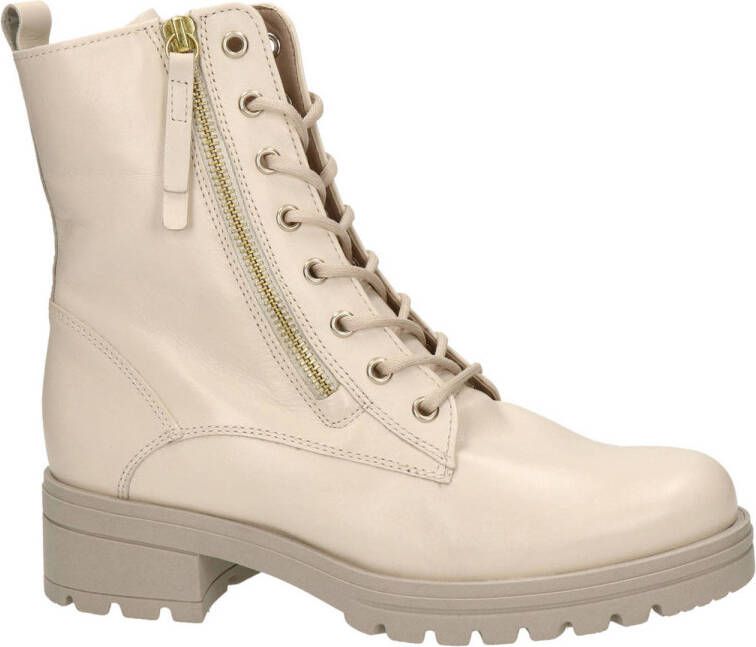 Gabor leren veterboots off white