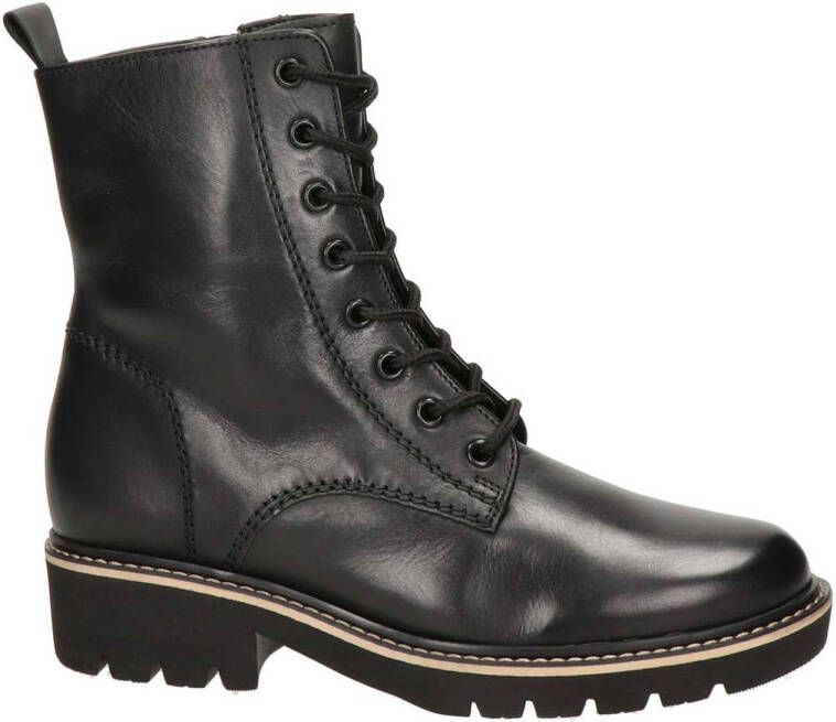 Gabor leren veterboots zwart