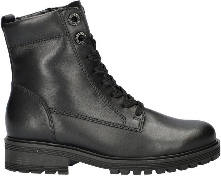 Gabor leren veterboots zwart