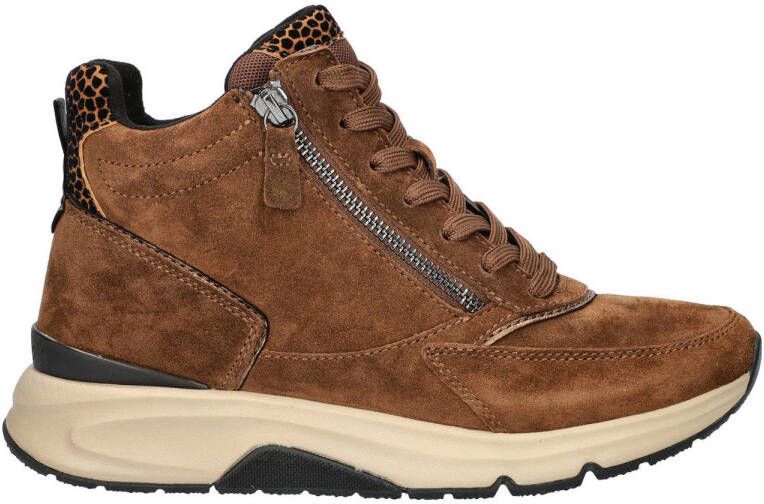 Gabor Rolling Soft suède sneakers cognac