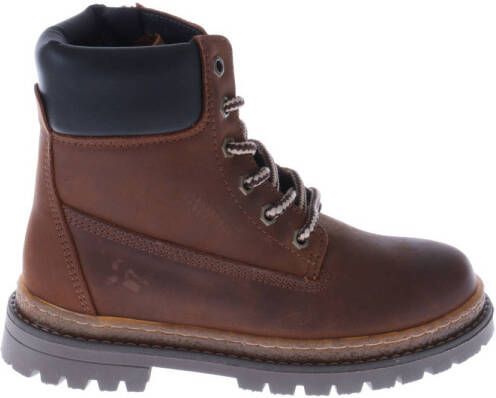 Gattino leren veterboots bruin