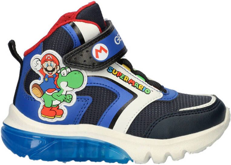 Geox Ciberdron sneakers met lichtjes blauw