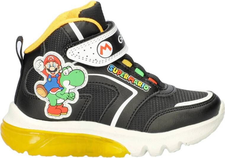 Geox Ciberdron sneakers met lichtjes zwart Jongens Imitatieleer Personage 34