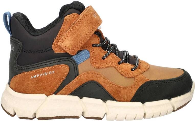 Geox J Flex sneakers cognac zwart