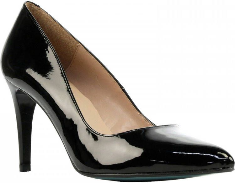 Giulia Pumps Stiletto Dames Damesschoenen Leer Naaldhak hoogte 9 cm 8 lak Zwart