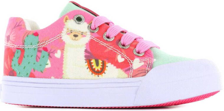 Go Bananas Sneakers | Meisjes | Pink Green | Canvas | Go Banana's