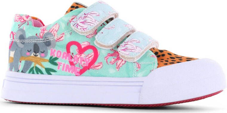 Go Banana's Sneakers Meisjes Green Pink Canvas Go Banana'