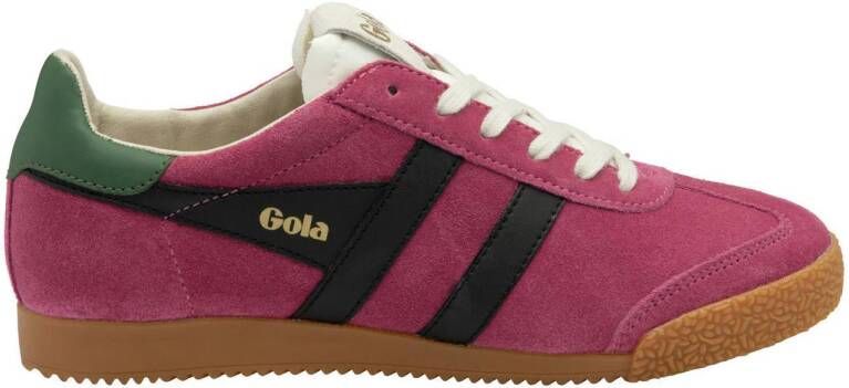 Gola Elan suède sneakers fuchsia zwart groen