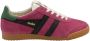 Gola Elan suède sneakers fuchsia zwart groen - Thumbnail 1