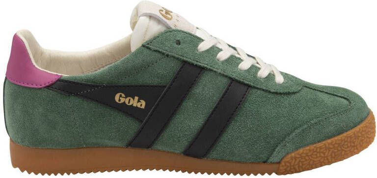 Gola Elan suède sneakers zwart wit roze