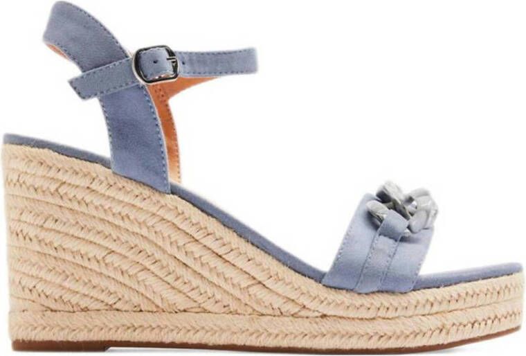 Graceland espadrilles met ketting lichtblauw