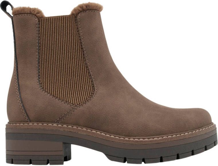 Graceland gevoerde chelsea boots bruin