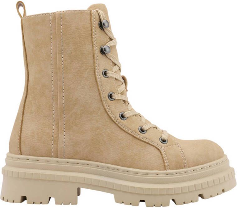 Graceland gevoerde veterboots beige