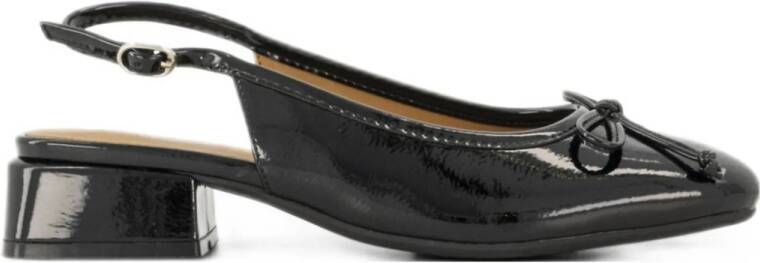 Graceland lak slingback loafers zwart