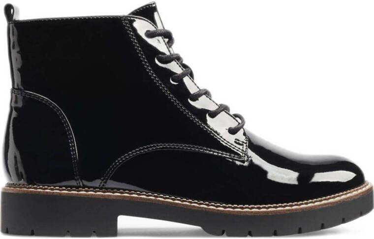 Graceland lak veterboots zwart