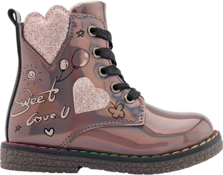 Graceland veterboots paars roze