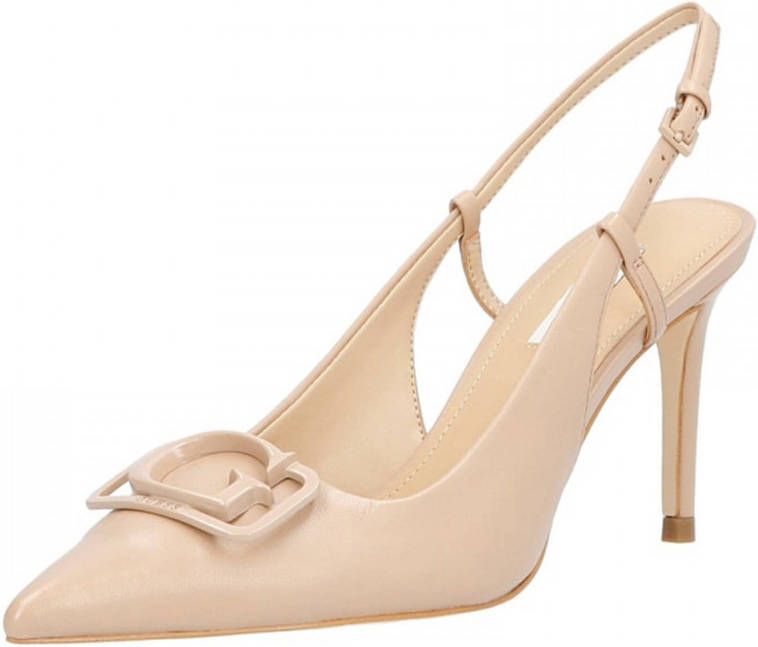 GUESS Aleny leren slingback pumps beige