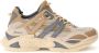 Guess Belluna Lage Sneakers Beige Grijs Bruin Beige Dames - Thumbnail 1