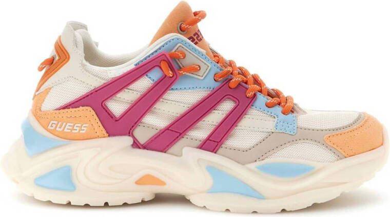 GUESS Belluna chunky sneakers roze oranje wit