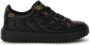 GUESS Dattice Dames Sneakers Laag Gewatteerd Black Brown - Thumbnail 1