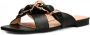 Guess Stijlvolle Leren Slipper met Vierkante Neus Black Dames - Thumbnail 2