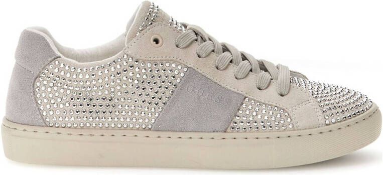 GUESS Toda suède sneakers met studs grijs