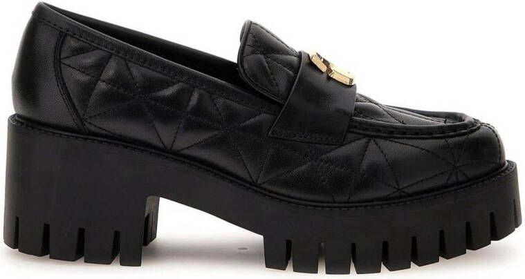 GUESS Wany chunky leren loafers met geps zwart