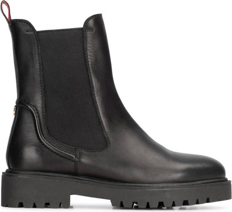 Haboob Sophine leren chelsea boots zwart