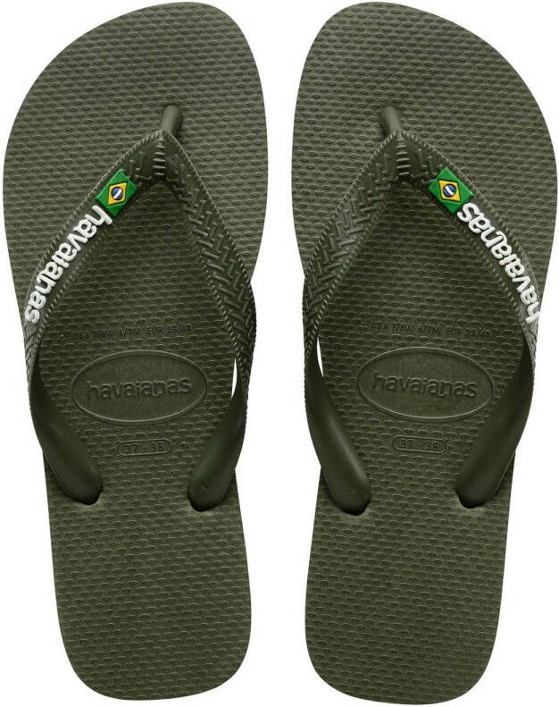 Havaianas Brasil Logo teenslippers groen