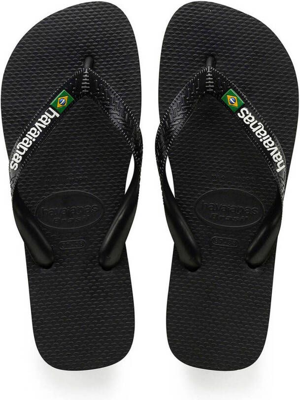 Havaianas Brasil Logo teenslippers zwart