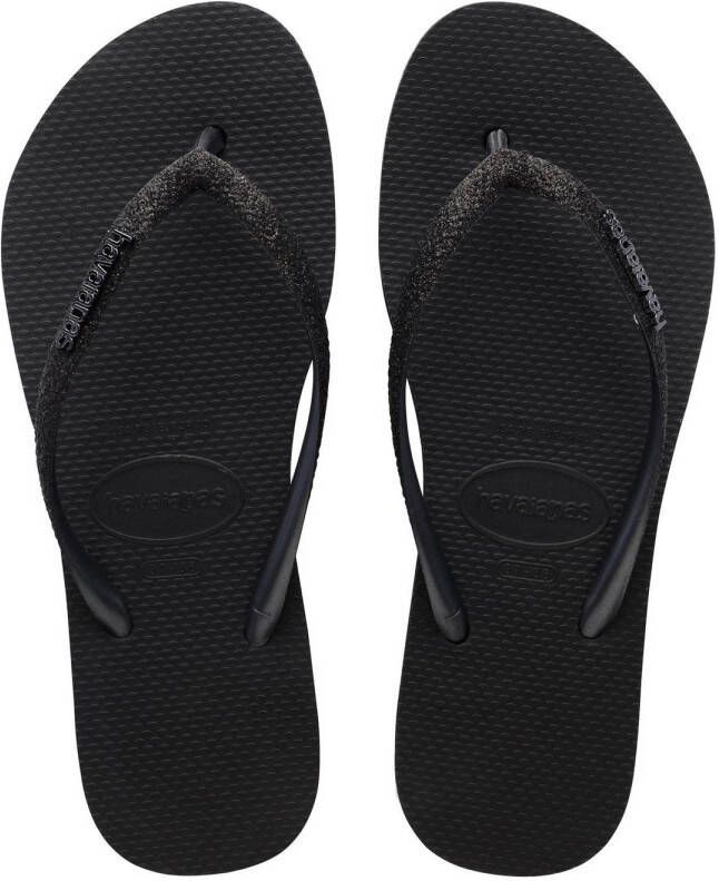 Havaianas Sprankelende Slimme Flatform Flip Flops Black Dames