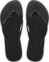 Havaianas Slim Glitter II teenslippers met glitters zwart Dames Rubber 35 36 - Thumbnail 2