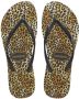 Havaianas Slim Leopard teenslippers met panterprint Zwart Meisjes Rubber 27-28 - Thumbnail 2