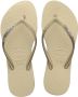 Havaianas Slim Sparkle II teenslippers met glitters zand Beige Dames Rubber 35 36 - Thumbnail 2