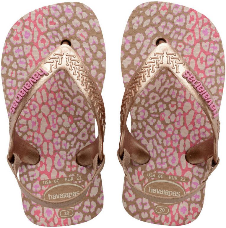 Havaianas teenslippers met hielbandje goud Meisjes Rubber 25 26