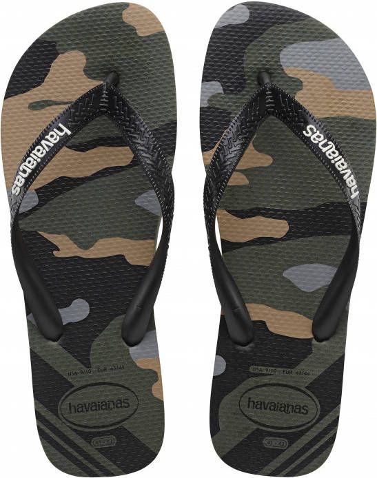 Havaianas Top Camu teenslippers camouflage zwart olijfgroen