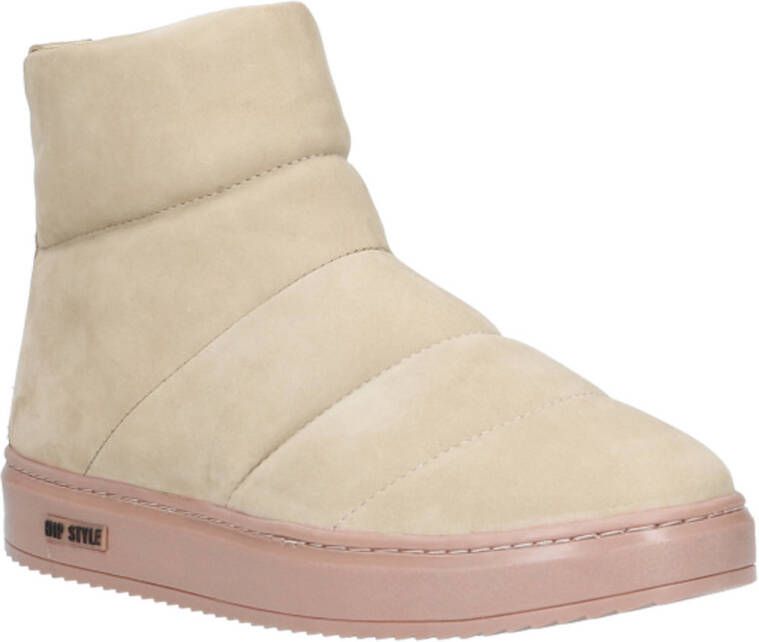 Hip enkelboots beige